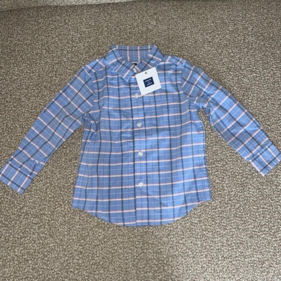 Janie and Jack Baby Boy Plaid Button Down Shirt (18-24M) - Picture 4 of 7